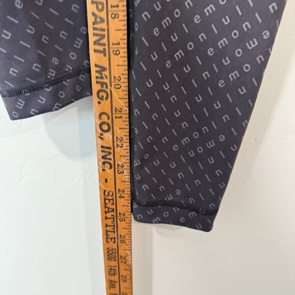 Lululemon Wunder Train High-Rise Tight Leggings Allover Print Black Grey 6 - Picture 8 of 10